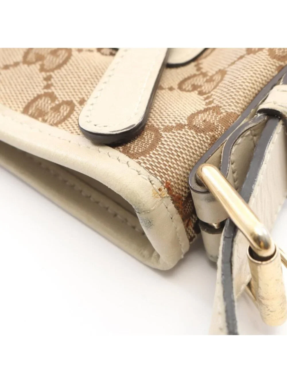 Gucci Shoulder Bag GG Canvas Beige Off White